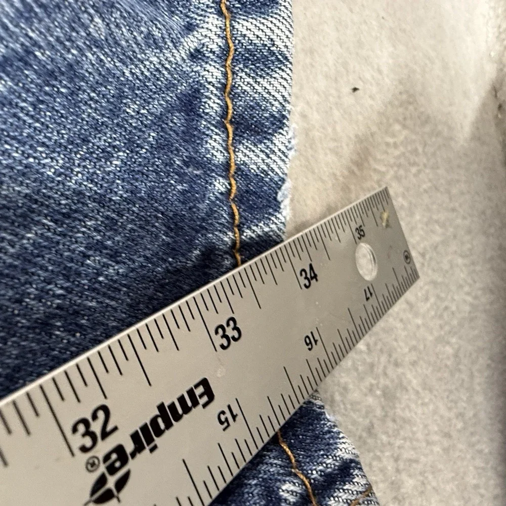 Levi's 505 Jeans Mens 34x34 Blue‎ Regular Straight Dark Wash Denim